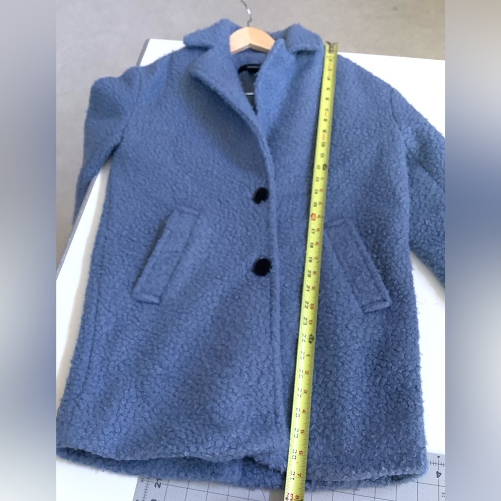Forever 21 Light Blue Teddy Sherpa Coat - Women XS - Picture 8 of 11